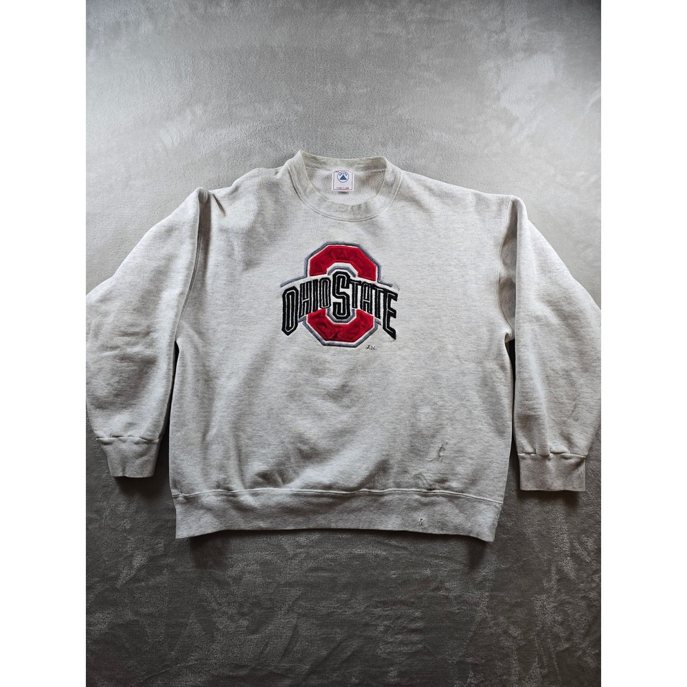 Vintage Ohio State Buckeyes Sweatshirt Womens XL Grey Delta Made in USA‎ *Read